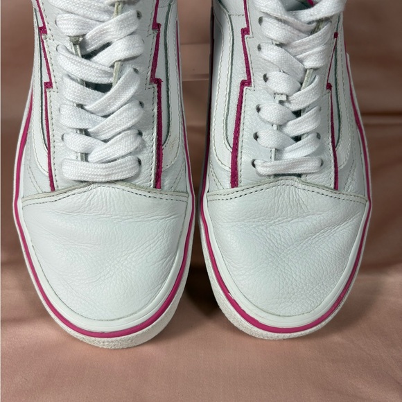 Vans Old Skool Bolt Leather Pop Pink Glow Low Top Unisex Shoes W's 7.5/ M's 6 - Picture 9 of 11